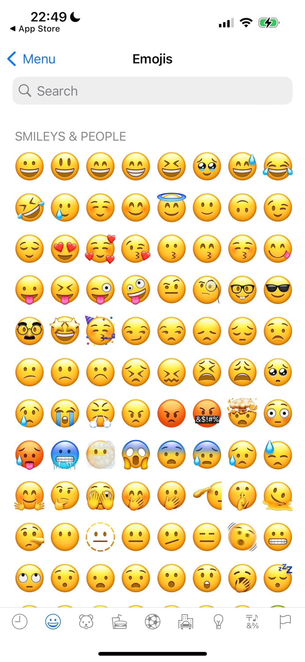 EmojiPicker iOS app screenshot