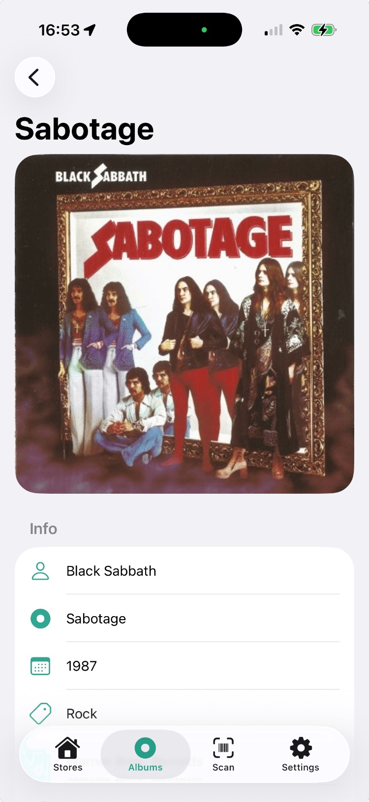 Vinylsamlaren app screenshot