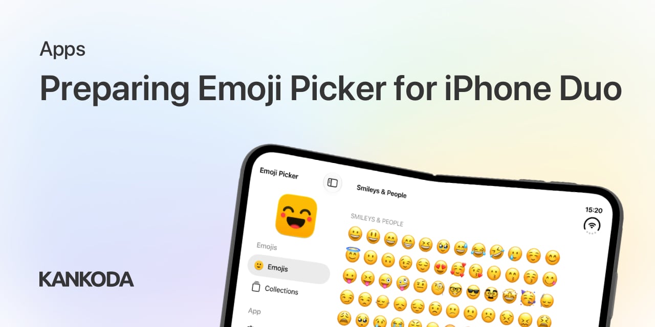 Preparing the Emoji Picker app for iPhone Duo