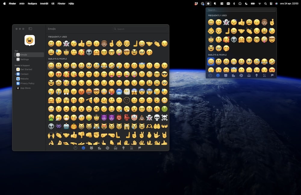 EmojiPicker macOS app screenshot